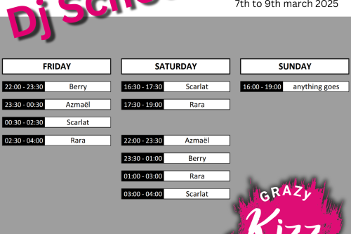 DJ Schedule 2025 DJ Schedule 2025